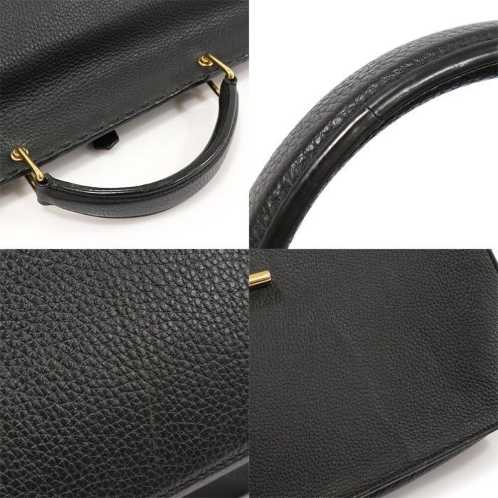 Black Calfskin Gold-plated Selleria Double Face Briefcase - Picture 6 of 7